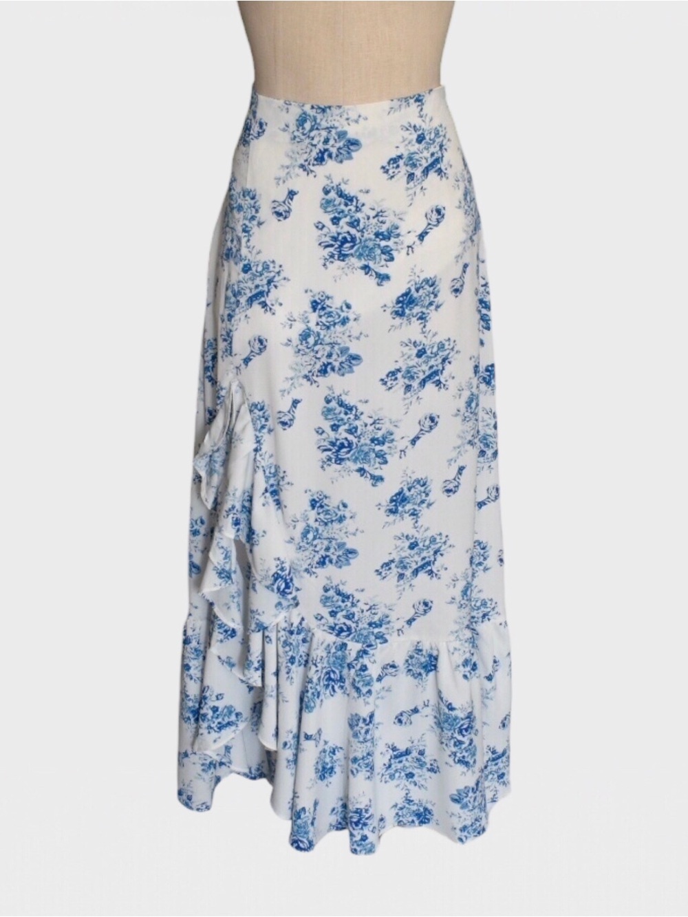 NWT The Edit Floral Ruffle Maxi Skirt